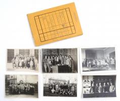 1931 Ceglédi iskola tanulói és tanárjai 6 db fotó 6x9 cm