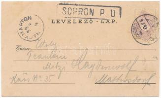 1899 (Vorläufer!) Sopron, Oedenburg; Széchenyi szobor és tér, Várkerület, Deák tér, Lähne gyógyintéz...