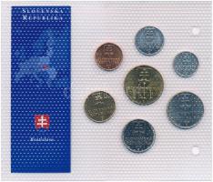 Szlovákia 1994-2003. 10h-10K (7xklf) "Európa utolsó pénzei" vákuumcsomagolt forgalmi szett...