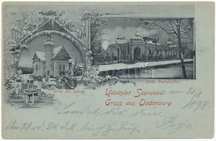 1898 (Vorläufer) Sopron, Oedenburg; Dr. Lenck és Flandorffer villa télen. Kummert N. Lajos 13. sz. Art Nouveau (EK)