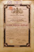 1881. Járadékkölcsön 1000Ft-ról, német és cseh szignettákkal