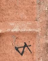 A Budai vár látképe, Bécsi kapu tér. Mázas kerámia fali dísz, kályhacsempe. Jelzett. 24x21 cm