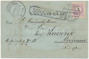 1898 (Vorläufer) Sopron, Oedenburg; Bencés templom  épült 1280., Szentháromság szobor, tél + "S...