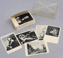 1959 Ki ez? Művészettörténeti társasjáték kártyajáték kompletten eredeti dobozában, leírással