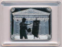 DN "A magyar festészet remekművei kollekció - Madarász Viktor: Dózsa népe" ezüstözött rézö...