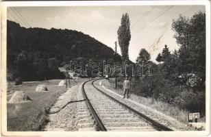 1942 Cuha-völgy, Bakonyi Expressz vasútvonal. Bátori Béla photo (fl)