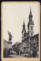 cca 1890 Budapest V. Petőfi tér keményhátú fotó 11x17 cm