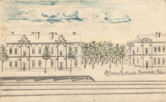 Boresowka military barracks hand-painted