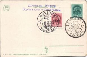 Szabadka, Subotica; Törvényszék. Vasúti Levelezőlapárusítás 35. sz. - 1916. / court + "1941 Sza...