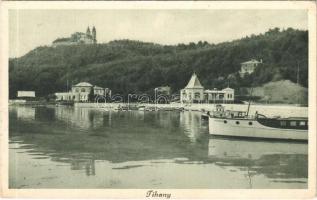 1933 Tihany, kikötő, motorcsónak (EK)