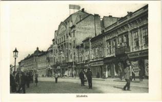 Miskolc, Széchenyi utca, Fábián József, Meth Jenő üzlete, Borsodmegyei Takarékpénztár (EK)