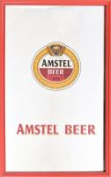 Amstel Beer sör tükrös reklám tábla, fa keretben, jó állapotban, 50x34 cm