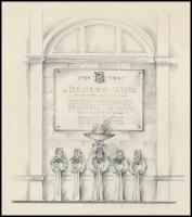 1941 Légrády Sándor (1906-1987) Széchényi István (1791-1860) születésének 150. évfordulójára szánt e...