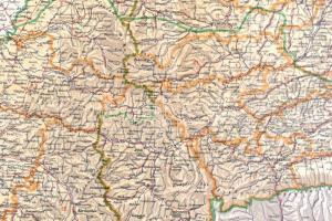 cca 1940 "Erdély" térképe, 1:900,000, Bp., Magyar Földrajzi Intézet, rajta a történelmi ha...