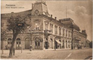 1916 Pancsova, Pancevo; Hungária szálloda, Nádor Gyula üzlete / hotel, shops
