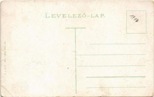 Pozsony, Pressburg, Bratislava; Városi színház, köztéri óra, villamos, üzletek / theatre, clock, tra...