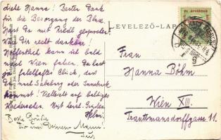 1916 Nagyszeben, Hermannstadt, Sibiu; Schewis utca, Igazságügyi palota, villamos / Schewisgasse, Jus...