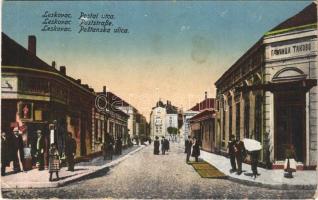 Leskovac, Postai utca, üzletek / Postanska ulica / street, shops (EK)