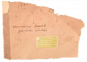 Vallási témájú fa intarzia. 19x13 cm