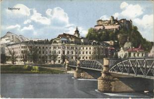 1924 Salzburg, bridge, castle (tear)