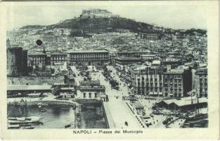1921 Napoli, Naples; Piazza del Municipio / square, port, quay (EK)