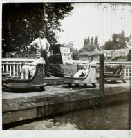 1932 Budapest, Állatkert 17 db feliratozott üveg sztereókép10,5x4,5 cm