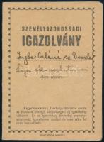 1943 Aknaszlatinai izraelita nő fényképes személyigazolványa / 1943 Aknaszlatina (Ocna Slatina, Slat...