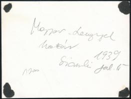 1939 Magyar-lengyel határ, hátoldalon feliratozott fotó, 8×11 cm