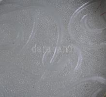 Ezüst (Ag) áttört kínáló tál. XIX: sz. vége, magyar. Jelzett mesterjegyes. Üveg lappal az alján. Net...