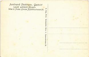 Wien, Vienna, Bécs II. Prater, Ferdinand Stockinger Gastwirt zum weissen Rössel. Grosse Zufahrtsstra...