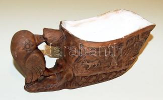 Kerámia tál vadász motívumokkal 20 cm hosszú