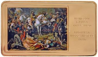 2014. "A magyar festészet remekművei / Benczúr Gyula 1844-1920. - Budavár visszavétele 1896." aranyozott, multicolor Cu emlékérem (35x60mm) T:PP felületi karc