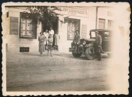 1933 Vas megye, Hangya 2. számú fiók, hátoldalon feliratozott fotó, 6×8,5 cm