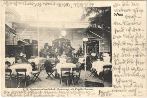 1902 Wien, Vienna, Bécs; K.k. Gartenbau Gesellschaft Restaurant mit Capelle Sommer / restaurant garden with summer music band