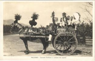 1929 Palermo, Carretto Siciliano e costumi del popolo / Italian folklore from Sicily, horse cart, traditional costumes