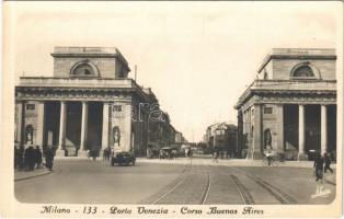 Milano, Milan; Porta Venezia, Corso Buenos Aires / street view, tram, automobile