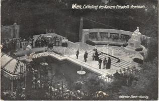 1907 Wien, Vienna, Bécs; Enthüllung des Kaiserin Elisabeth Denkmals / unveiling of the statue of Empress Elisabeth of Austria (Sisi) (EK)