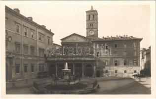 Roma, Rome; S. Maria in Trastevere / square, church