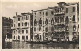 Venezia, Venice; Hotel Europe, boat