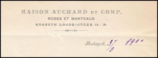 1900 Maison Auchard et Comp. Robes et Manteaux./ Auchard Lujza női szabó és női ruha készítő francia...