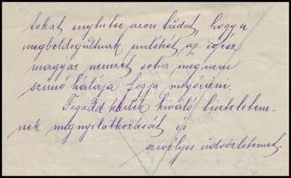 1927 Lukovich Aladár nemzetgyűlési képviselő, a nemzetgyűlés egykori háznagya (1920-1922) saját kézz...