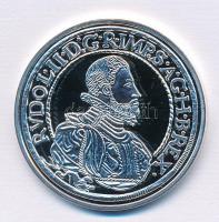 DN Történelmi féltallérok utánveretben - II. Rudolf féltallérja 1595 Ag emlékérem tanúsítvánnyal (15g/0.333/35mm) T:PP