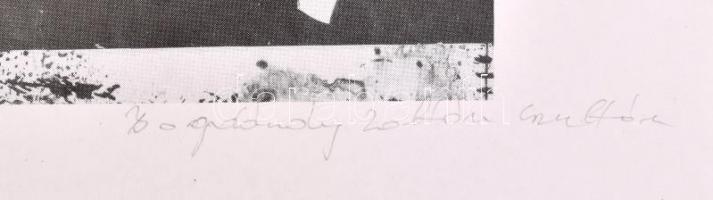 Bogdándy Zoltán Szultán (1953-): A művészet felszabadít, 1985. Ofszet, papír, jelzett, számozott (4/...