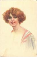 1923 Italian lady art postcard. 348-5. s: Bocchino (EK)