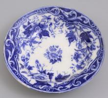 Aug. Novotny - Alt-Rohlau porcelán tányér. Máz alatti kék festés, egy hajszálrepedéssel. d: 23 cm