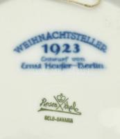 Rosenthal Weichnachtsteller 1923 - Ernst Hoefer karácsonyi kiadású porcelán dísztányér. Máz alatti k...
