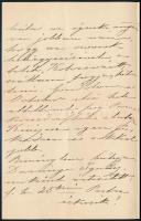 cca 1870-1890 Gr. Teleki Domokos saját kézzel írt levele Darányi Gyula (1867-1937) részére, "Ke...