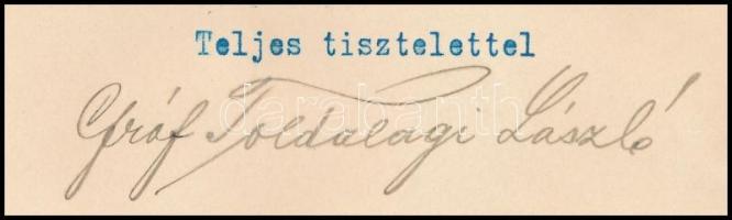 1908 Korokna, Gróf Toldalagi László (1865-?) gépelt levele apósa, Zeyk József üzleti ügyében, Darány...