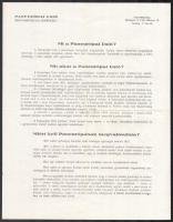 cca 1923-1930 Páneurópai Unió Magyarországi Szervezetének prospektusa, rajta a szervezet vezetőségének névsorával, benne számos ismert és nagy nevű közéleti szereplővel.