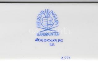 Herendi Rotschild mintás asztali óra. Kézzel festett, jelzett, hibátlan. 12,5x14 cm